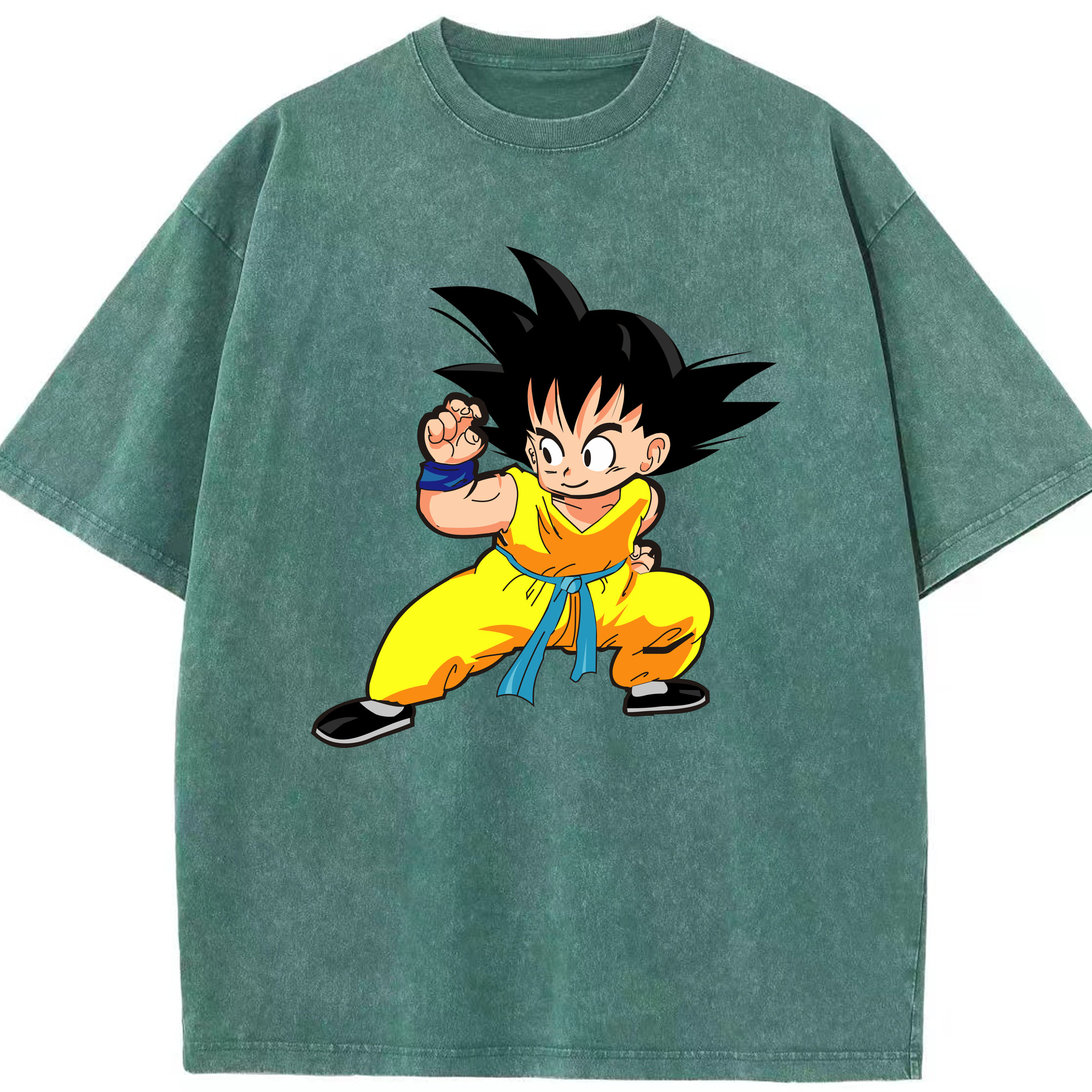 ドラゴンボール 孫悟空（そん ごくう）Son Goku カカロット DRAGON BALL Kakarotto 綿100% ヴィンテージ風 半袖Tシャツ（フロントプリント）